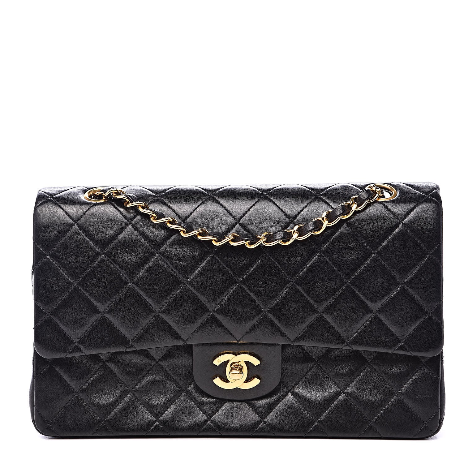 Chanel Lambskin Quilted Medium Double Flap Black 1 of 16