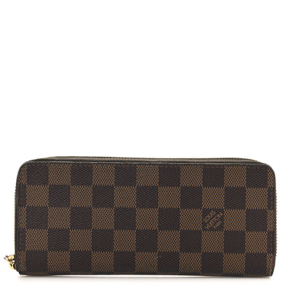 Louis Vuitton Damier Ebene Clemence Wallet Rose Ballerine 1 of 7