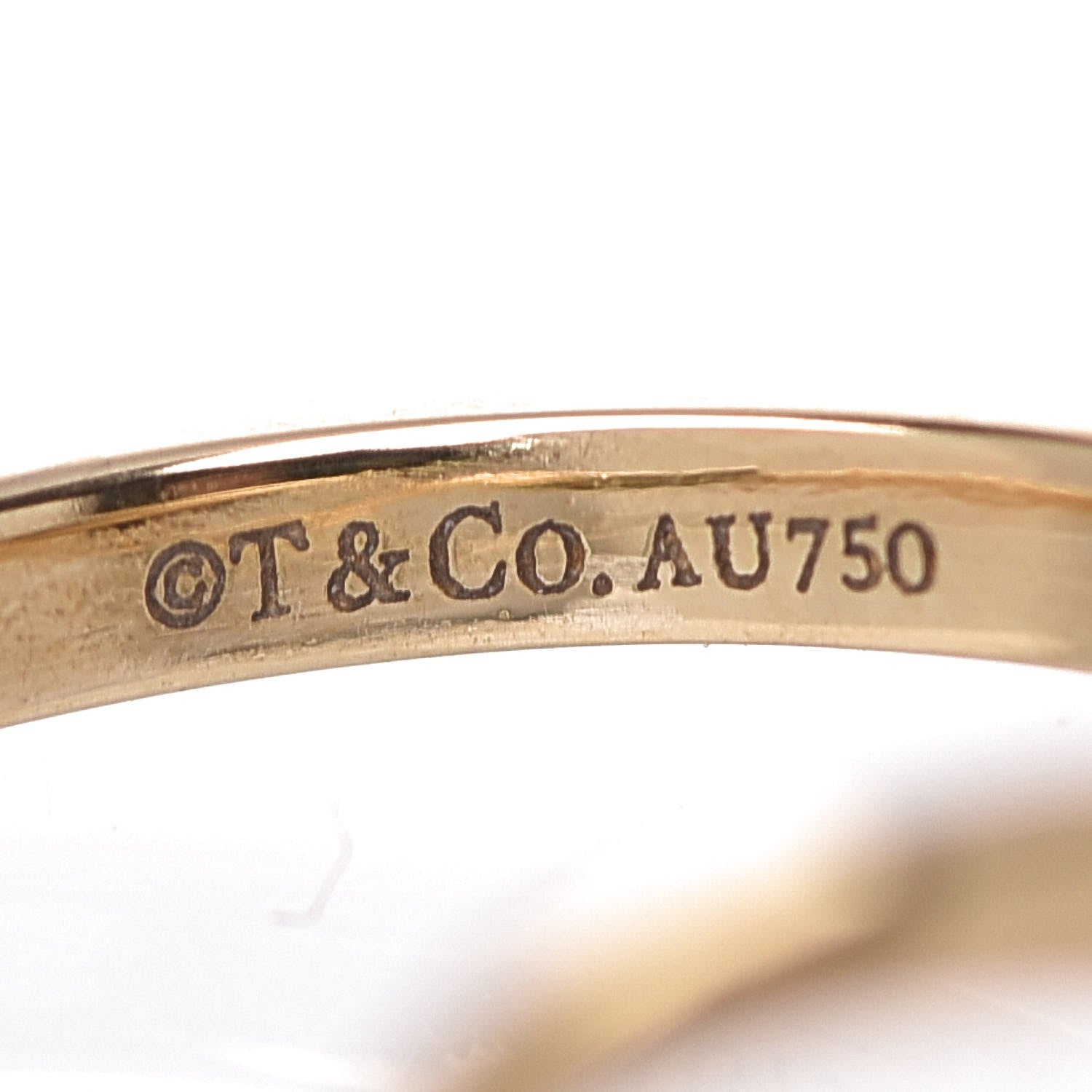 Tiffany 18K Yellow Gold Infinity Ring 52 6 5 of 6