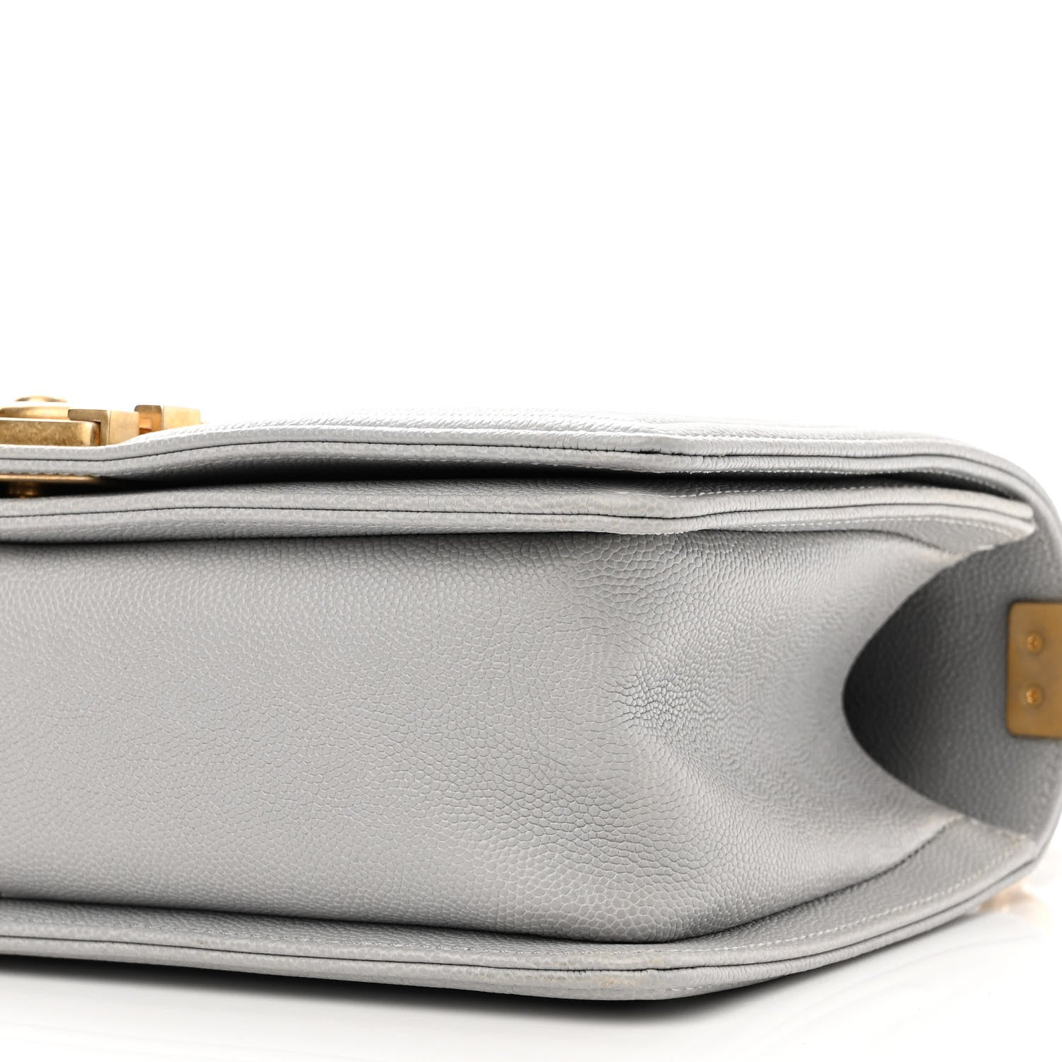 Chanel Caviar Quilted Medium Boy Flap Light Grey 10 of 10