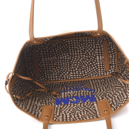 MCM Visetos Medium Liz Reversible Shopper Tote Cognac 8 of 15