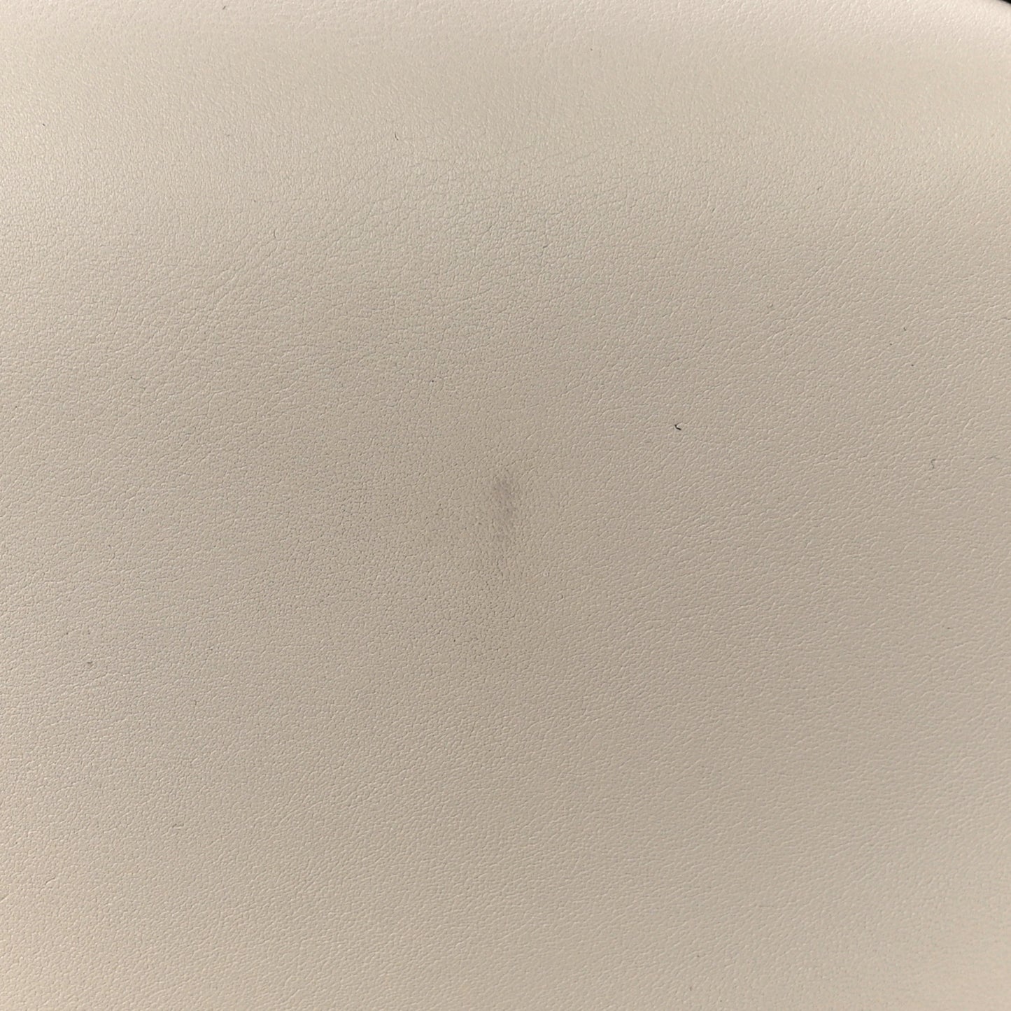 Calfskin Small Puzzle Edge Bag Ghost Soft White