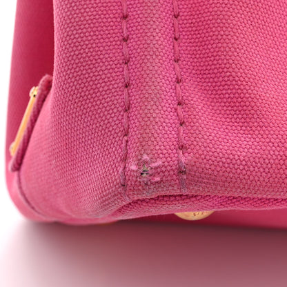 Prada Denim Small Canapa Logo Tote Peonia 14 of 20