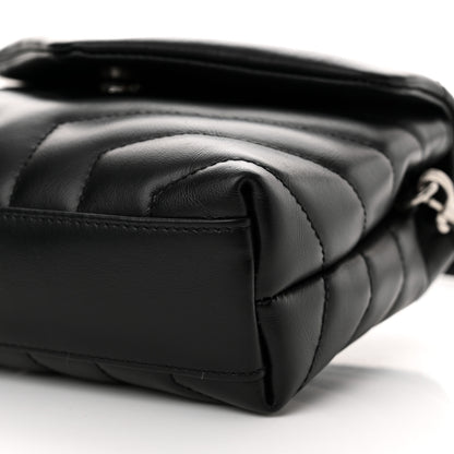 Saint Laurent Calfskin Y Quilted Monogram Toy Loulou Crossbody Bag Black 10 of 13