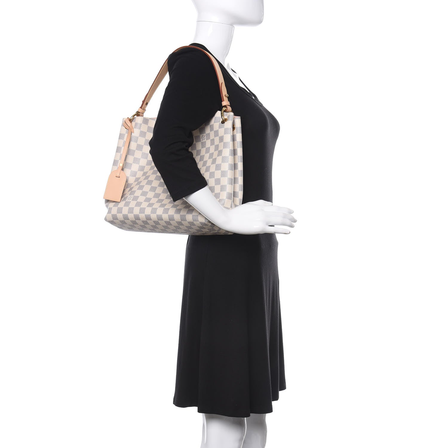 Louis Vuitton Damier Azur Graceful PM Rose Ballerine 2 of 9