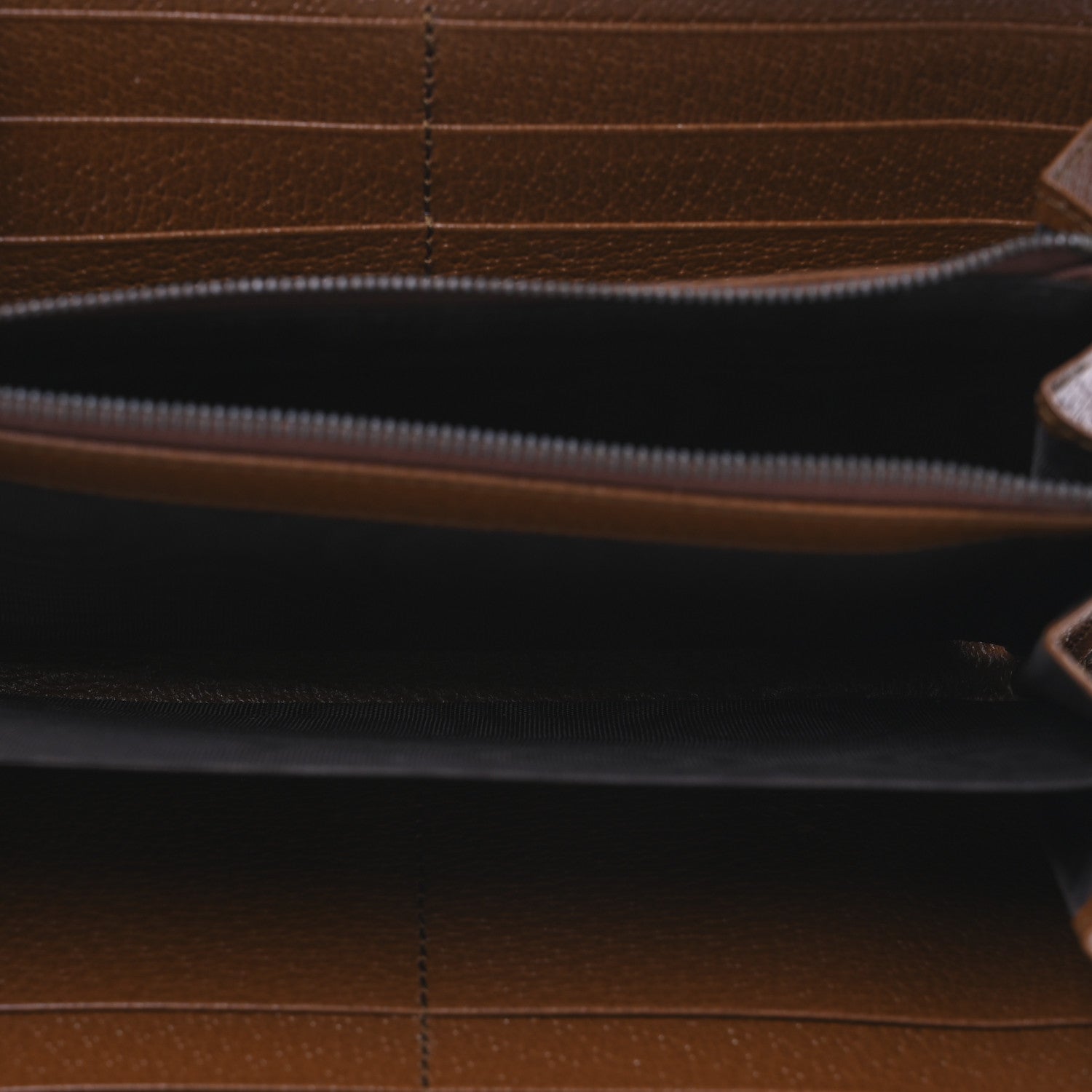 Gucci Wonka Grain Calfskin Diana Zip Around Continental Wallet Cuir 5 of 8