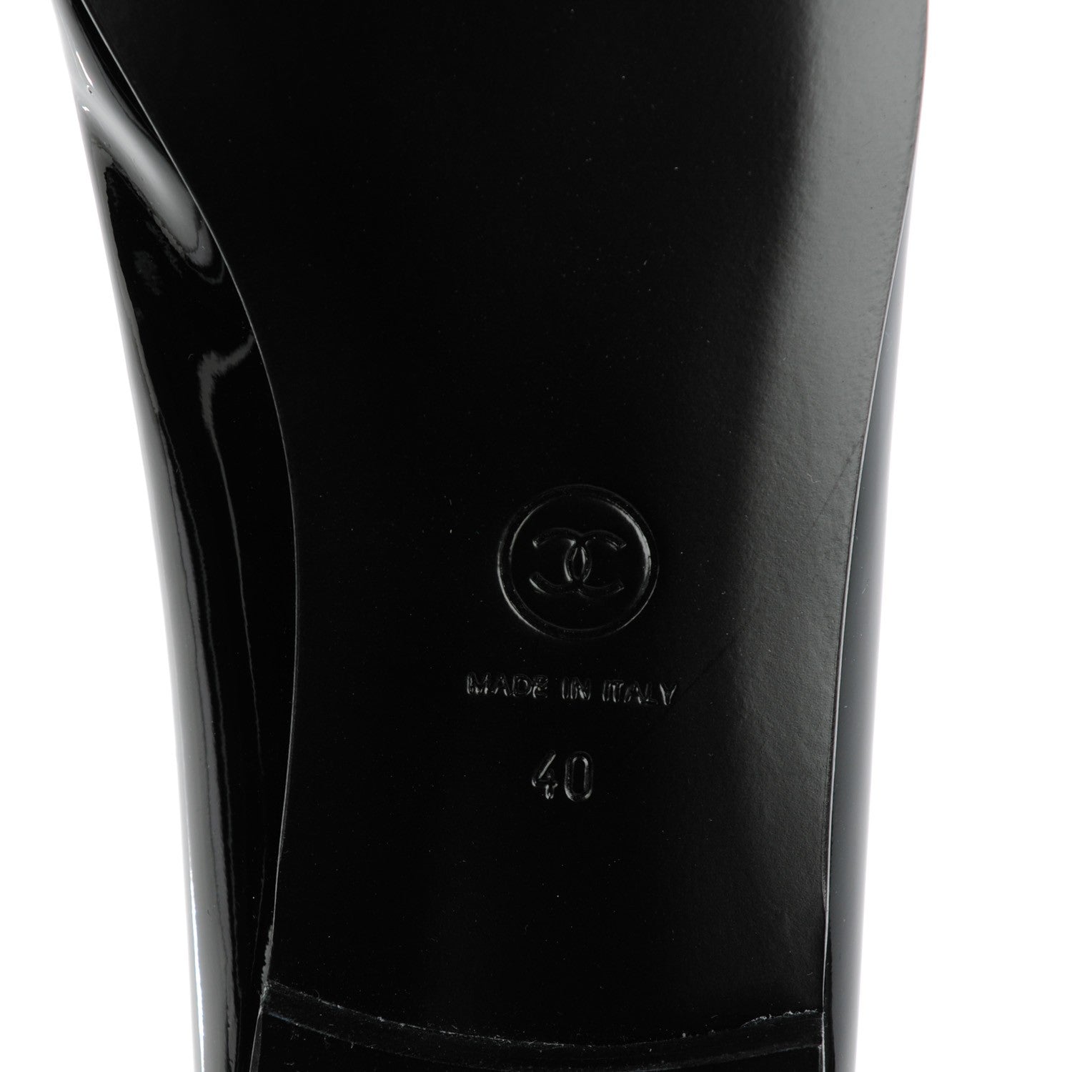 Chanel Patent Cap Toe Ballerina Flats 40 Black 7 of 9