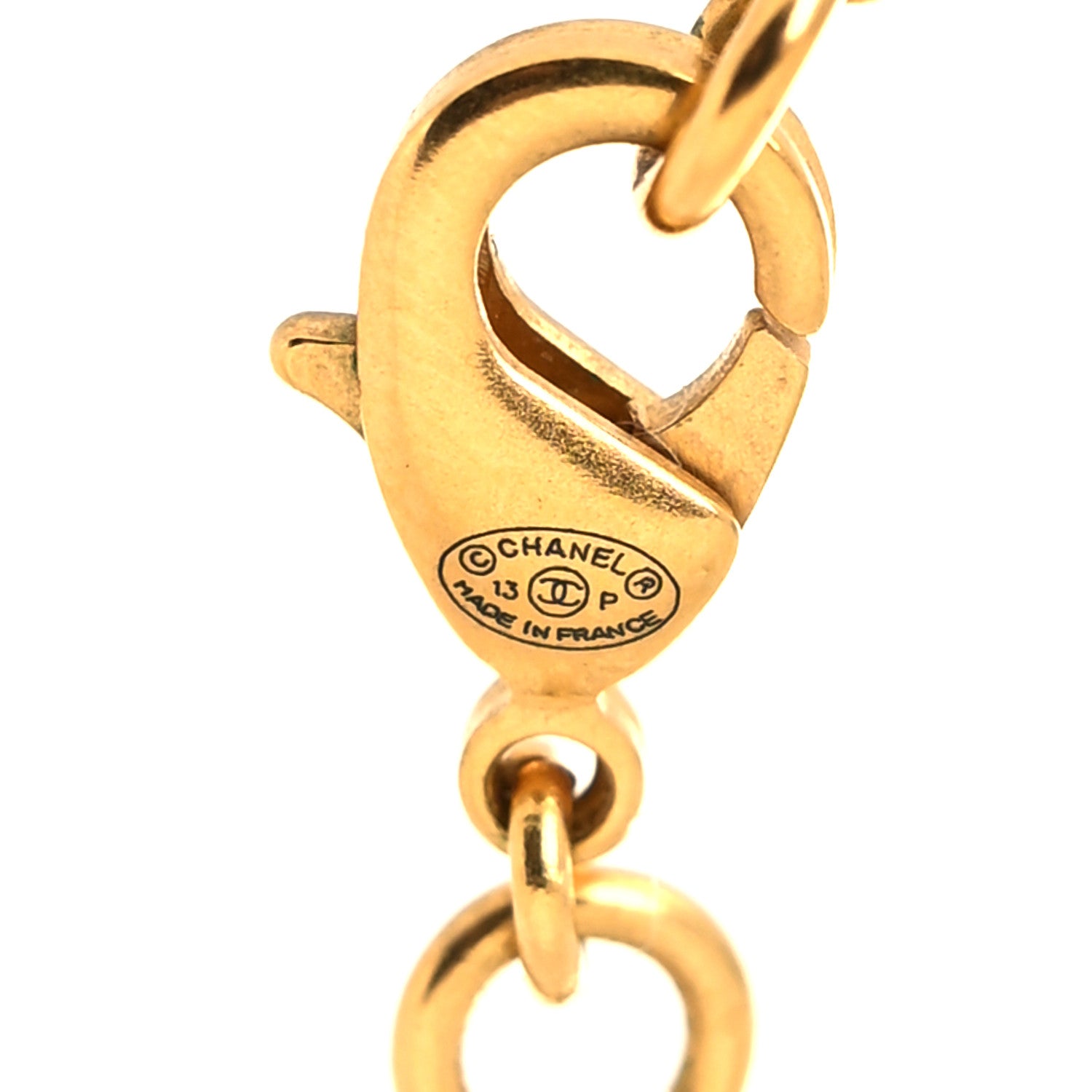 Chanel Metal CC Necklace Matte Gold 5 of 5