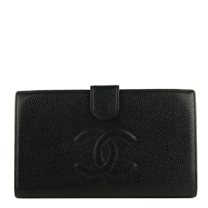 Chanel Caviar CC French Wallet Black 1 of 8
