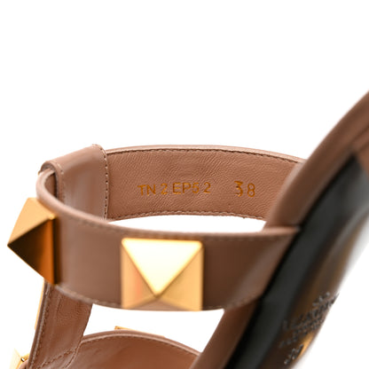 Valentino Garavani Calfskin Roman Stud 60mm Slide Sandals 38 Rose Cannelle 6 of 11