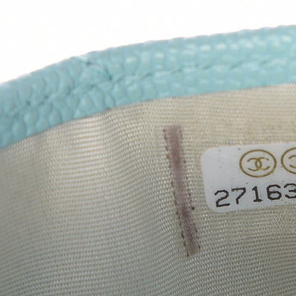 Chanel Caviar Quilted Card Holder Light Blue 10 of 11
