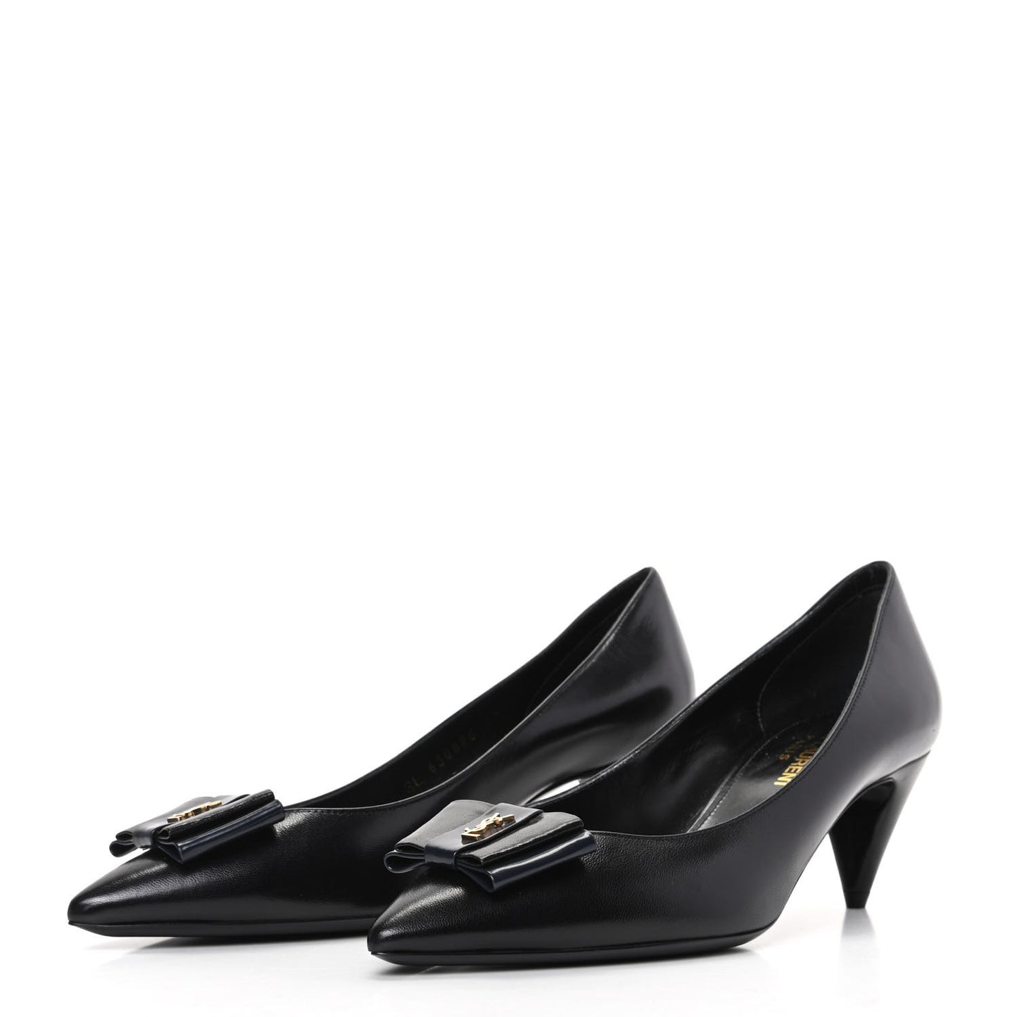 Calfskin Bow Anais Pumps 37 Black