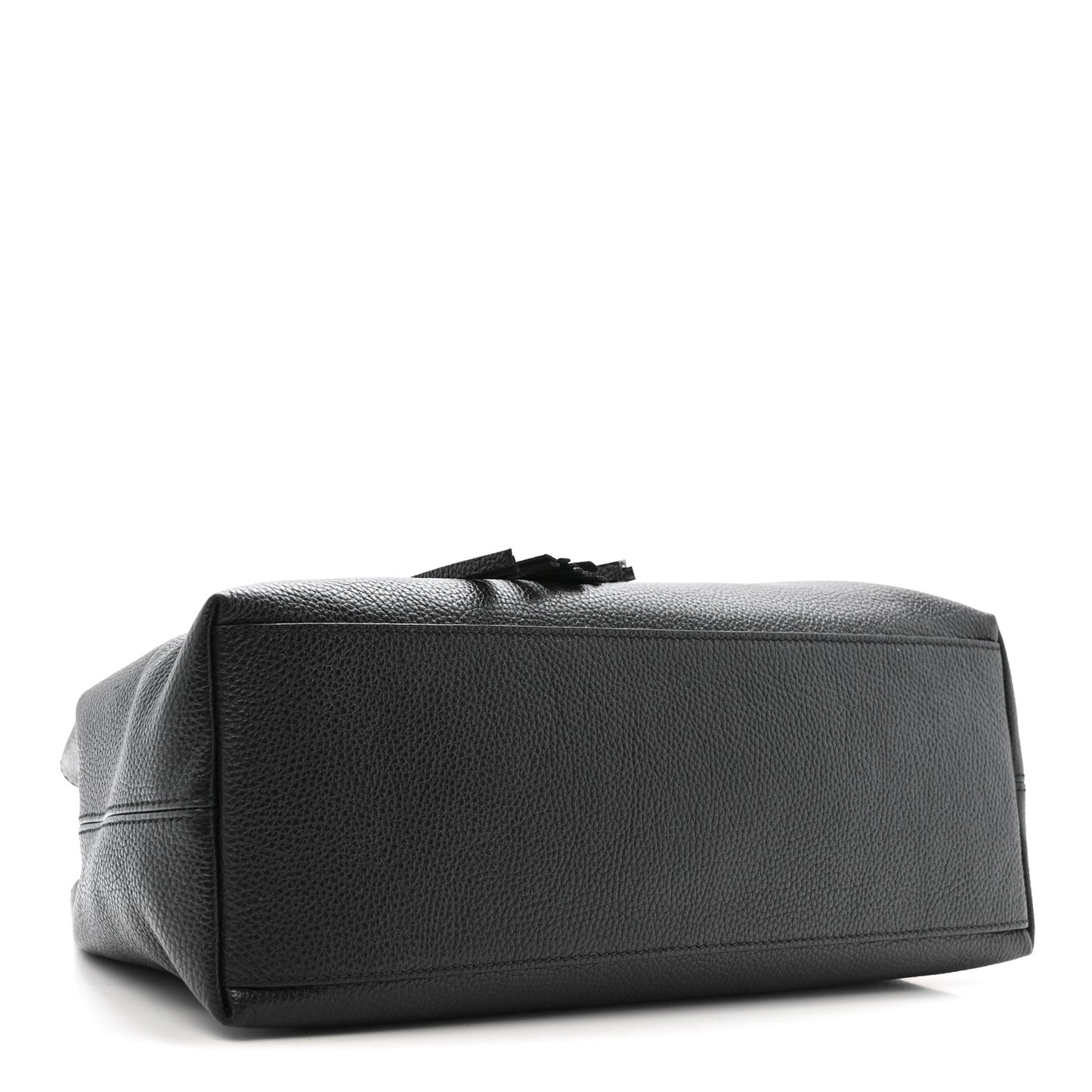 Pebbled Calfskin Medium Soho Chain Shoulder Bag Black