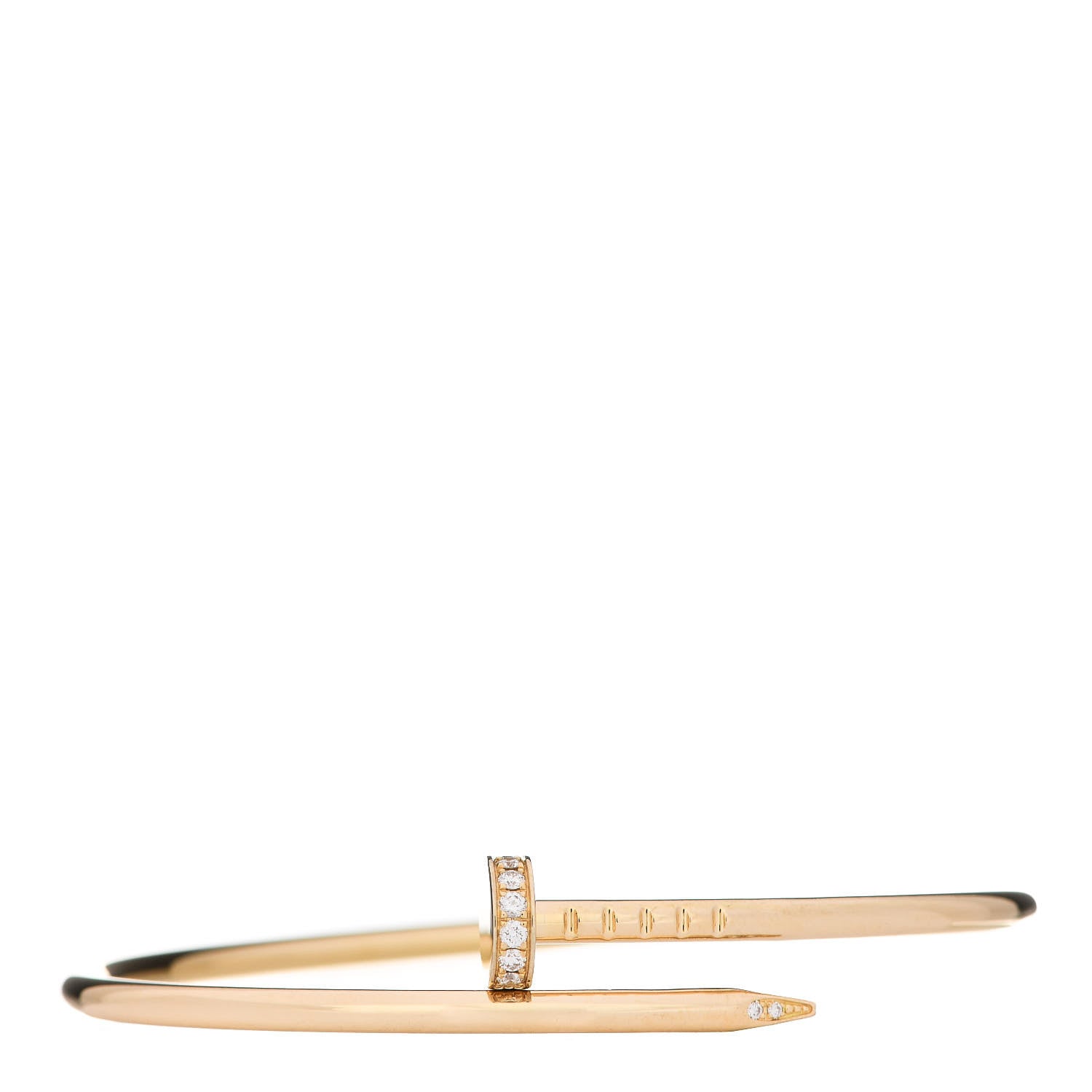 Cartier 18K Yellow Gold Diamond Small Juste Un Clou Bracelet 15 1 of 5