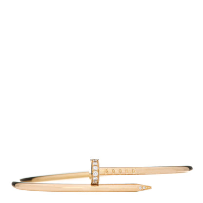 Cartier 18K Yellow Gold Diamond Small Juste Un Clou Bracelet 15 1 of 5