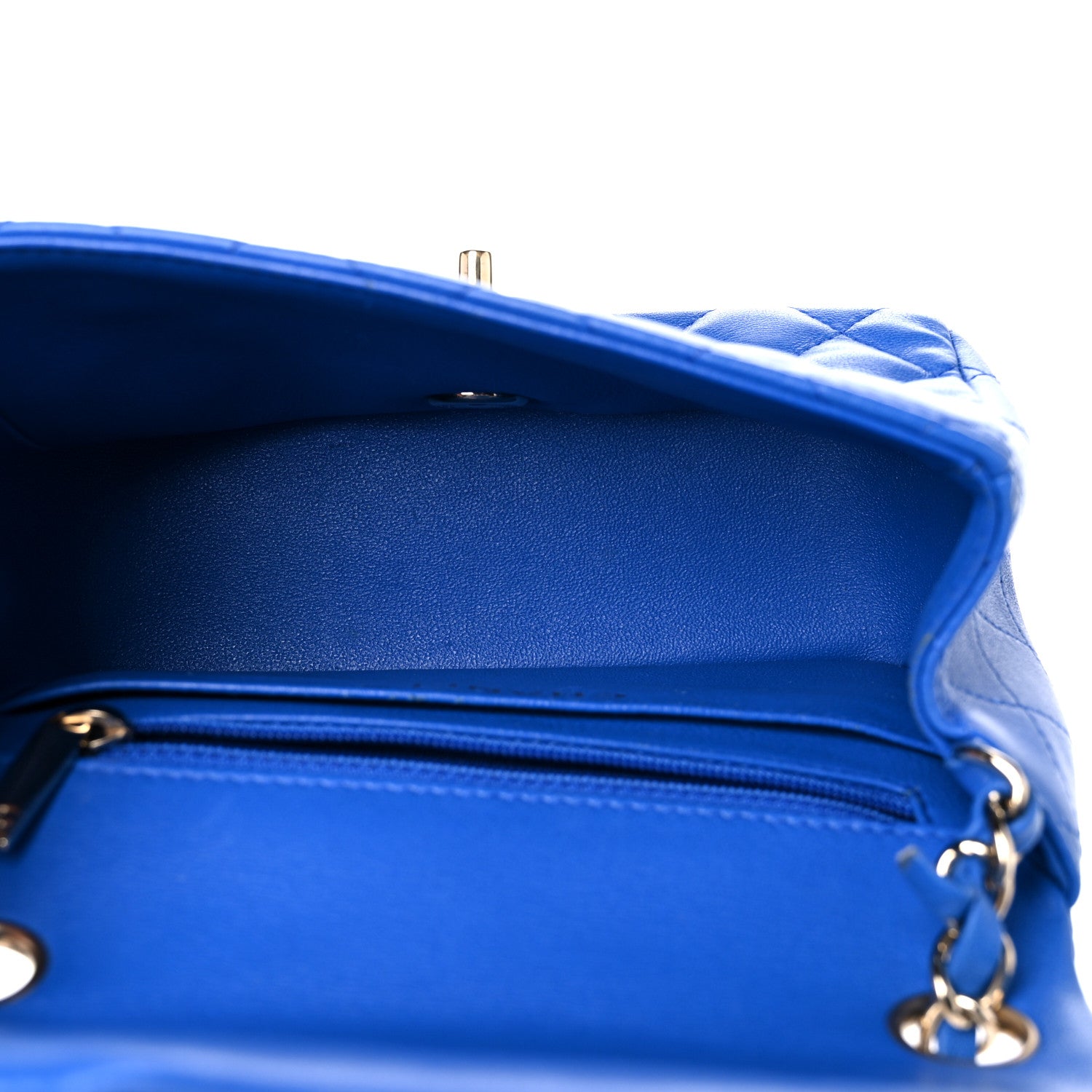 Chanel Lambskin Quilted Mini Square Flap Blue 5 of 19