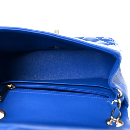 Chanel Lambskin Quilted Mini Square Flap Blue 5 of 19