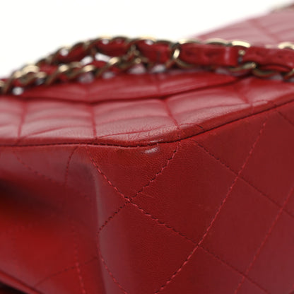 Chanel Lambskin Quilted Medium Double Flap Red 37 of 37