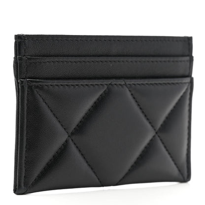 Chanel Lambskin Quilted Chanel 19 Card Holder Black 3 of 8