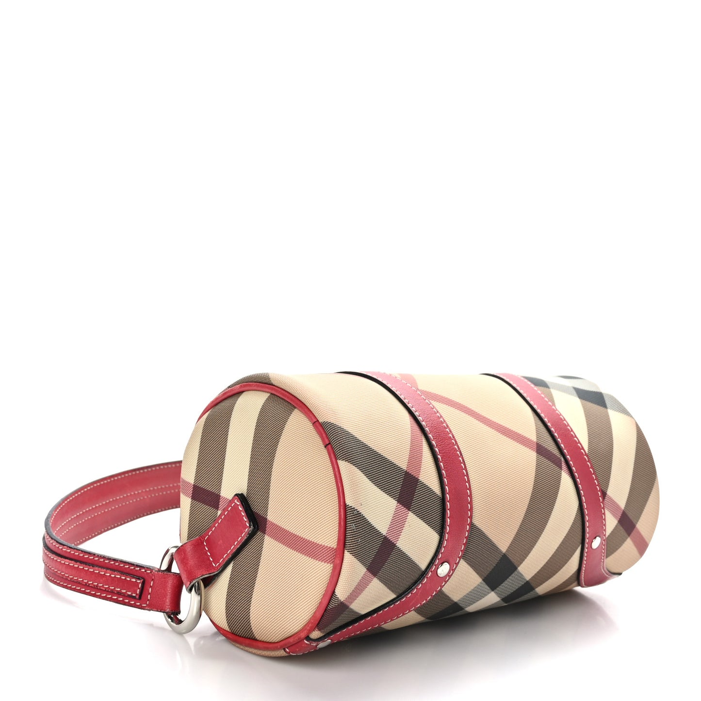 Nova Check Barrel Bag Red