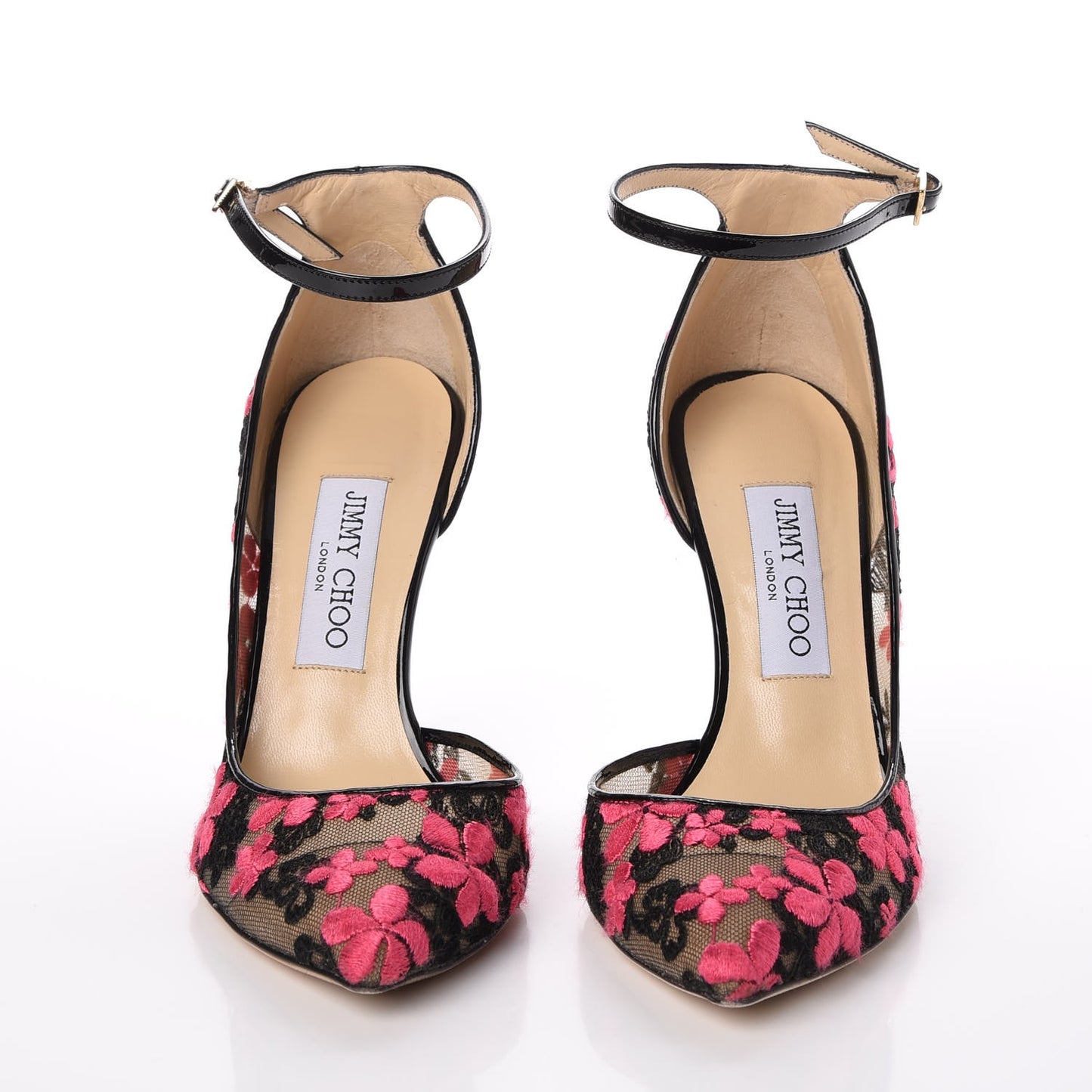 Flower Embroidered Lace Lucy 100 Pumps 37.5 Black Dahlia