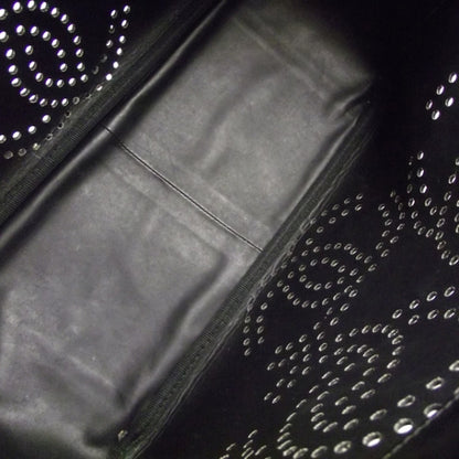Chanel Patent Perforated CC Shopping Tote Black 7 of 9