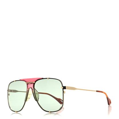 Gucci Metal Square Frame Sunglasses GG0739SA Pink 1 of 7