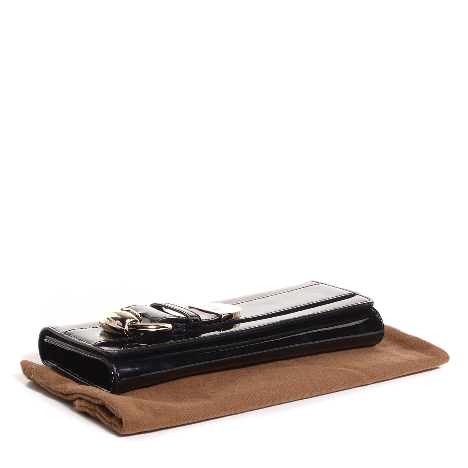 Gucci Patent Romy Clutch Black 4 of 7