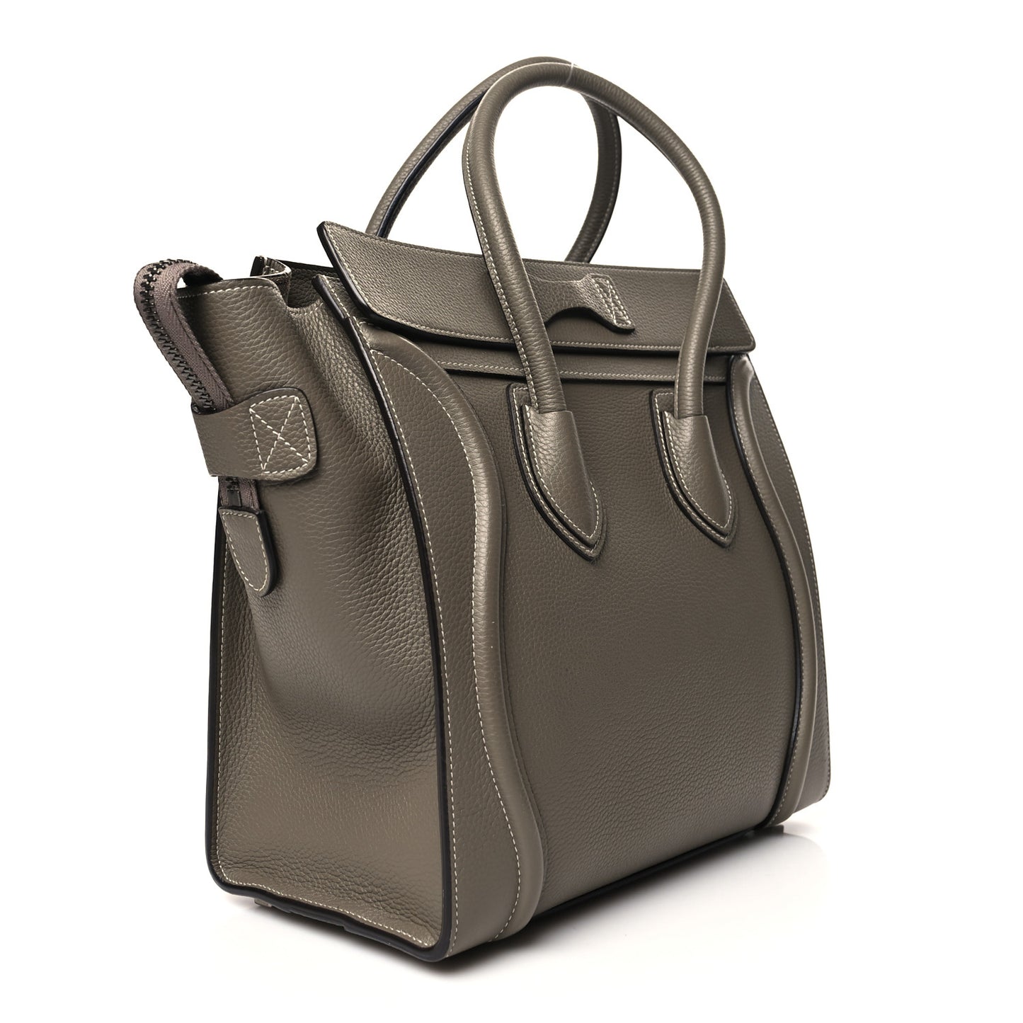 Drummed Calfskin Micro Luggage Souris