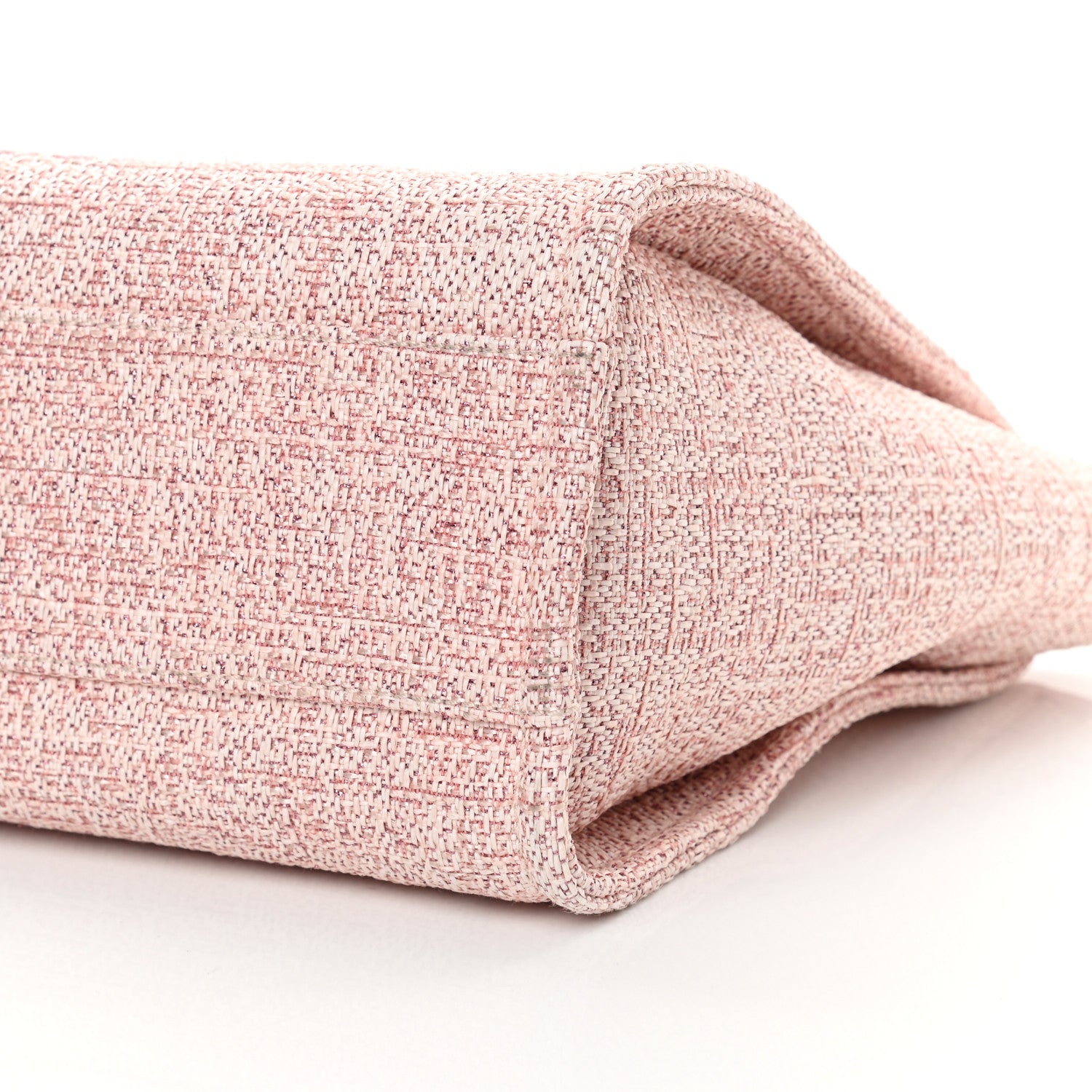 Chanel Lurex Boucle Small Deauville Tote Pink 10 of 11