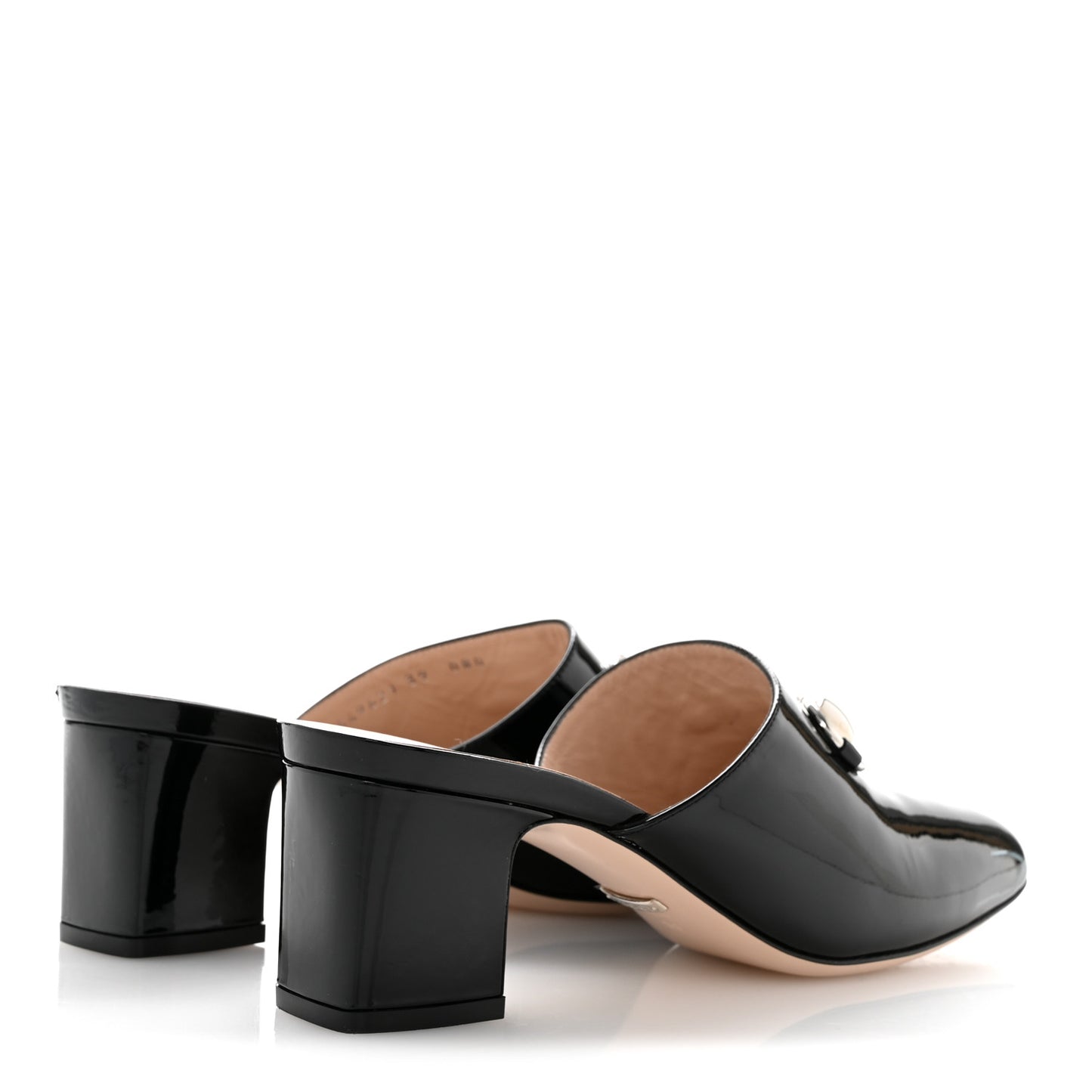 Patent Lexi Horsebit Mules 39 Black