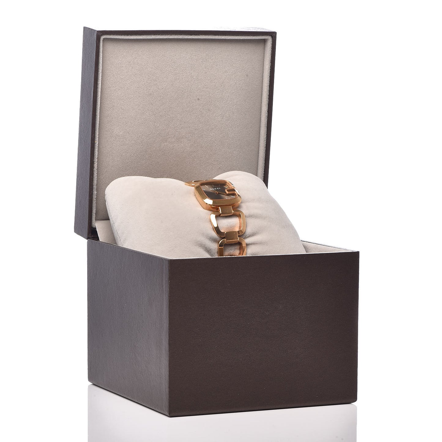 Stainless Steel 24mm G-Gucci Square Quartz Watch Brown