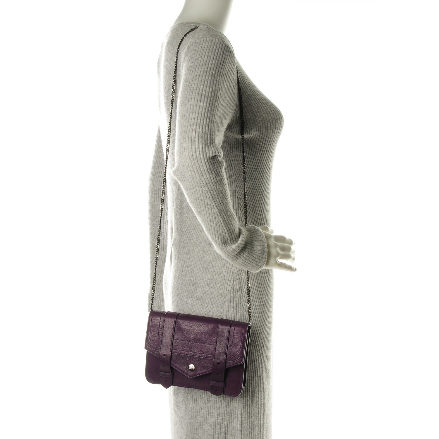 Proenza Schouler Lambskin Large PS1 Chain Wallet Veruca Salt 2 of 7