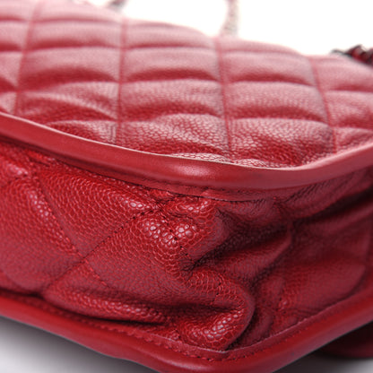 Chanel Caviar Quilted Large French Riviera Flap Red 14 of 16
