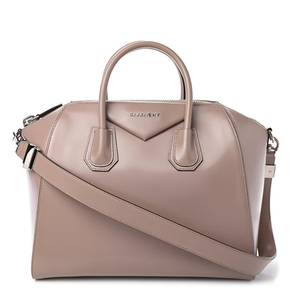 Givenchy Shiny Lord Calfskin Medium Antigona Taupe 1 of 12