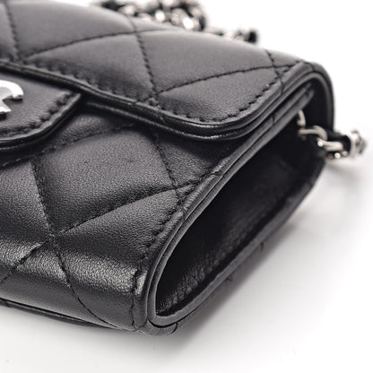 Chanel Lambskin Quilted Classic Clutch With Chain Black 10 of 11
