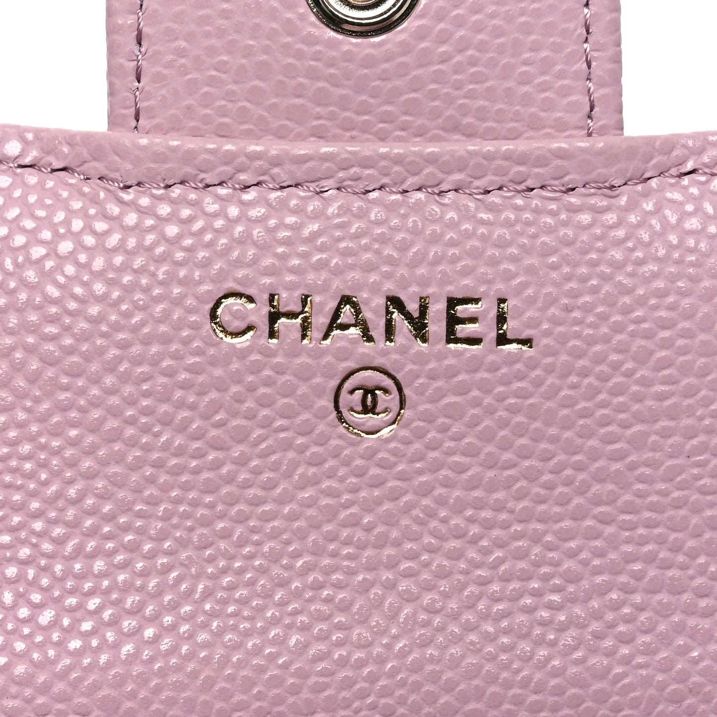 Caviar Quilted Compact Flap Wallet Light Pink
