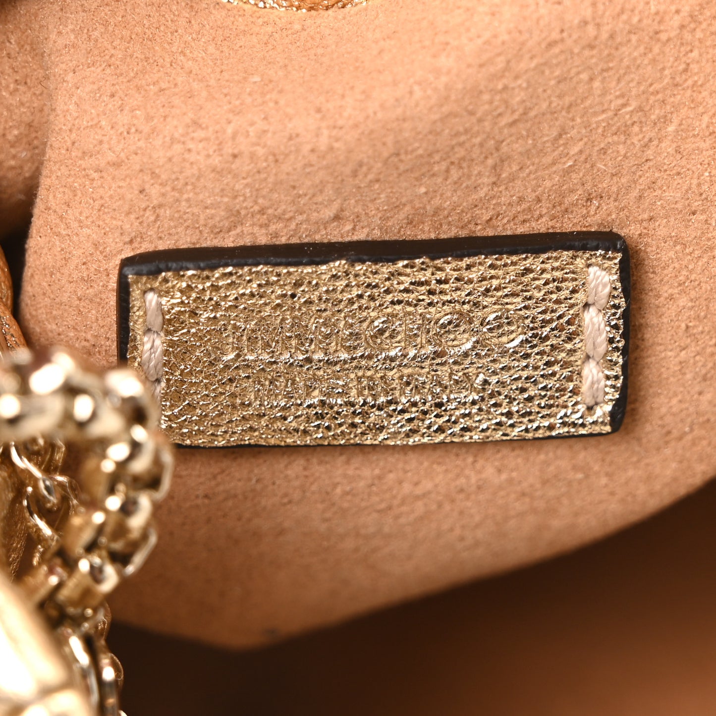 Metallic Lambskin Micro Bon Bon Bag Gold