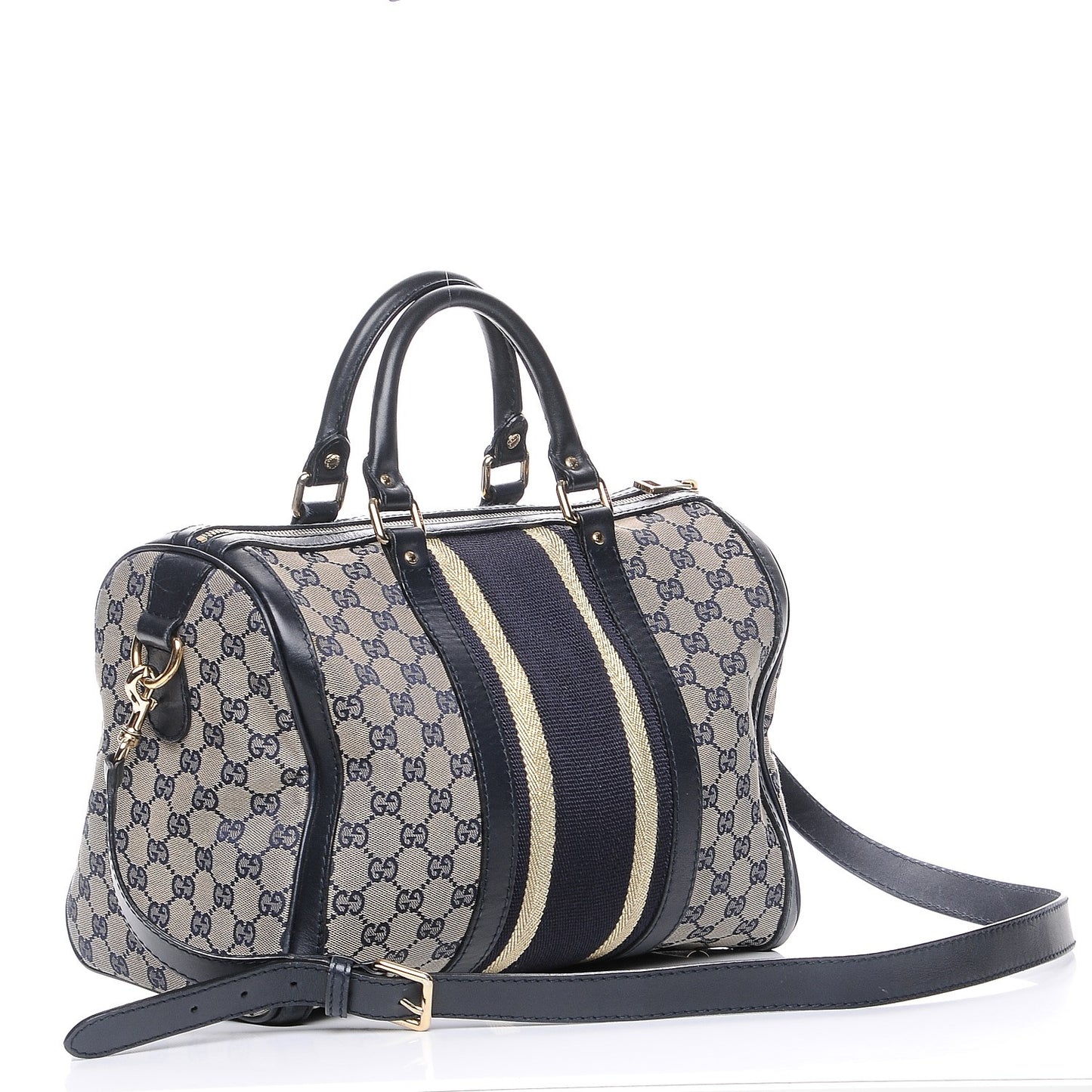 Monogram Vintage Web Medium Boston Navy Navy