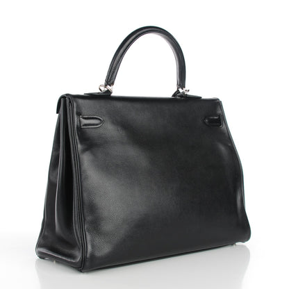 Hermes Evergrain Kelly Retourne 35 Black 3 of 19