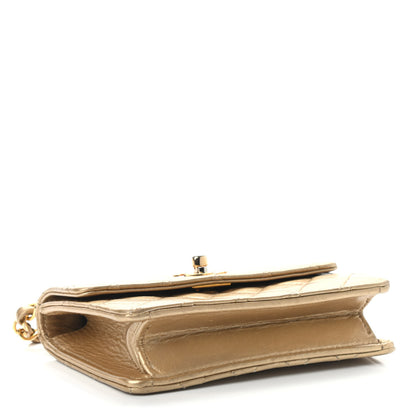 Chanel Metallic Lambskin Quilted Extra Mini Flap Gold 3 of 9