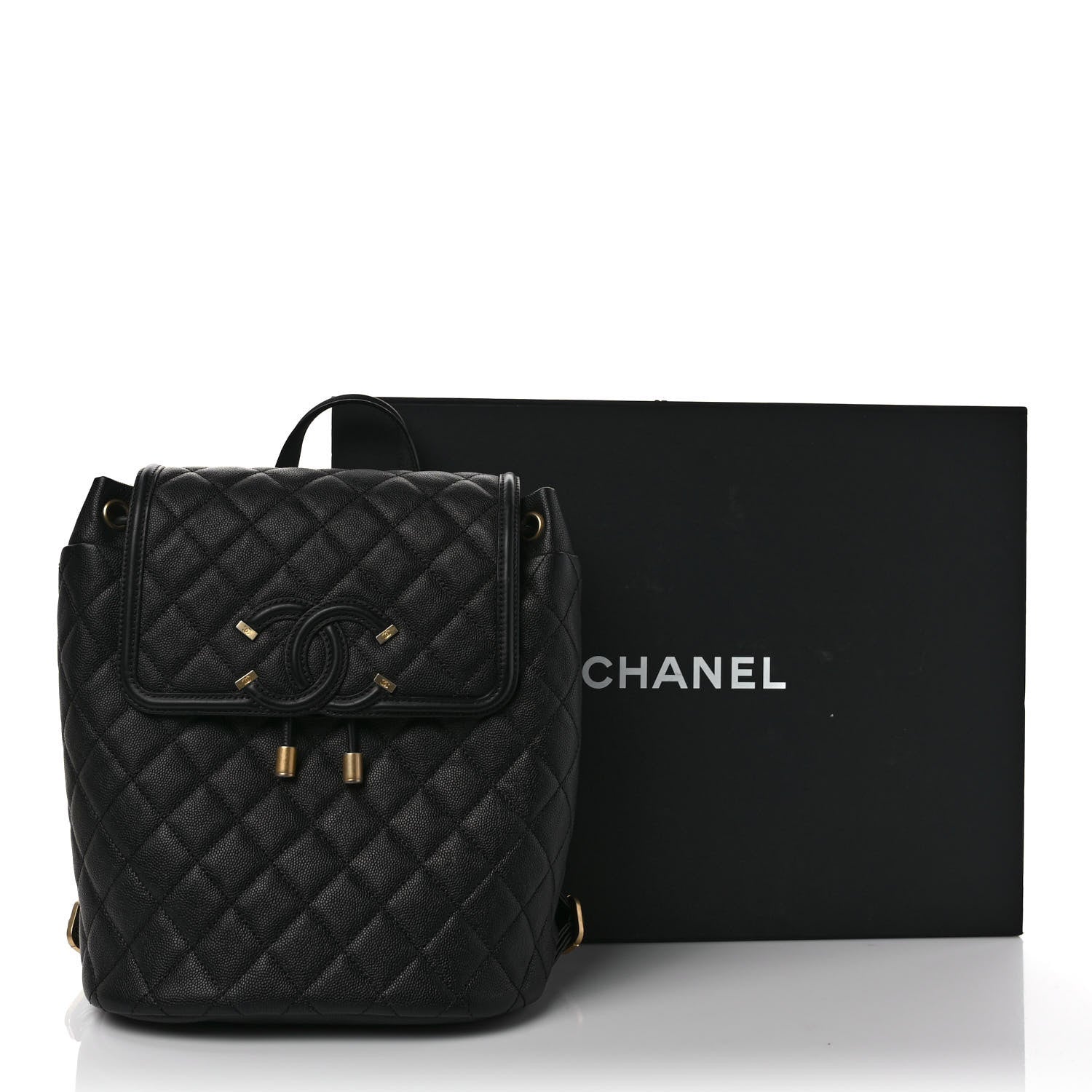 Chanel Caviar Quilted Filigree Backpack Black 10 of 10