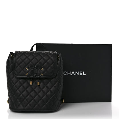 Chanel Caviar Quilted Filigree Backpack Black 10 of 10
