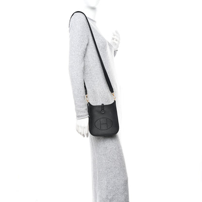 Hermes Taurillon Clemence Evelyne TPM Black 2 of 11