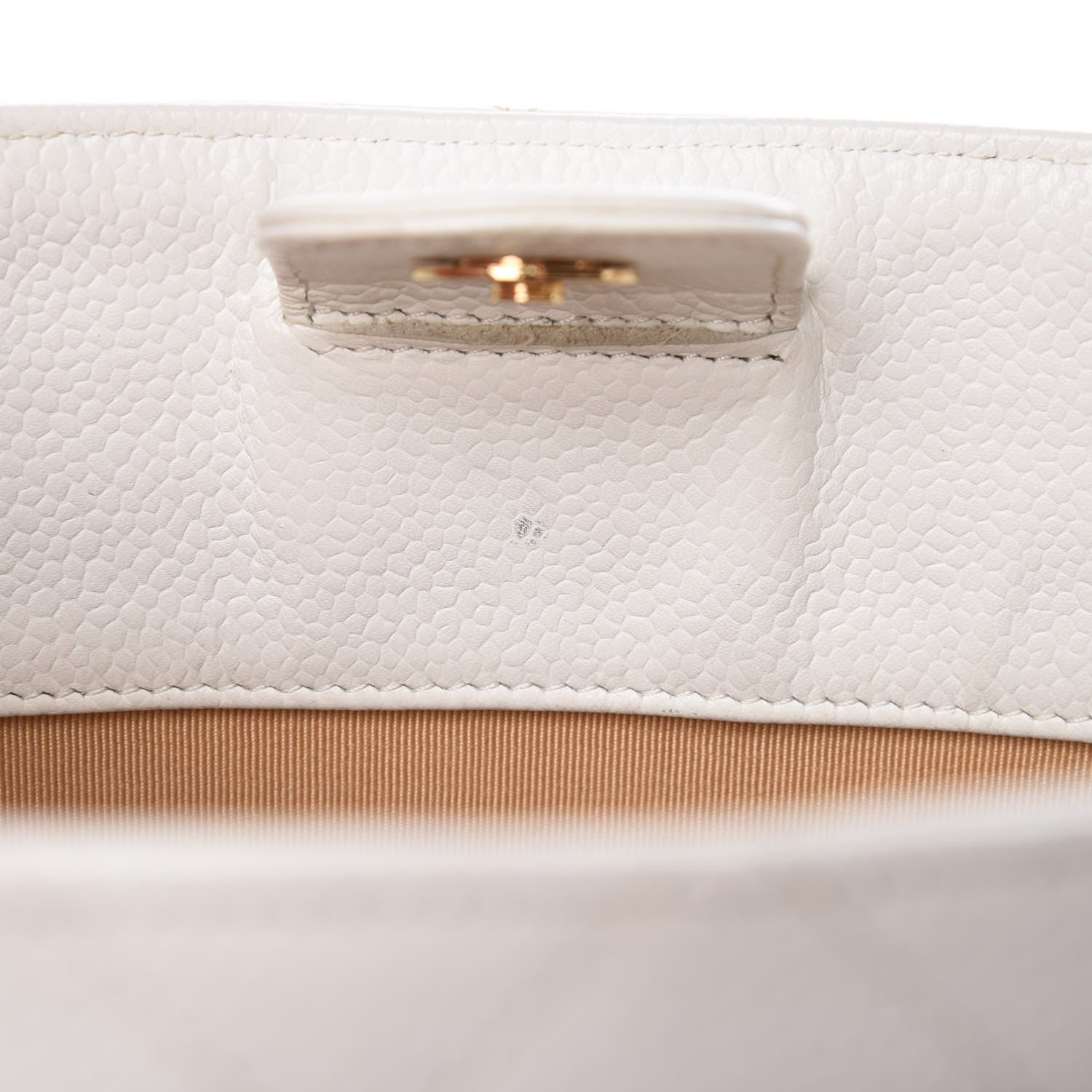 Chanel Caviar Quilted Petit Shopping Tote PST White 8 of 19