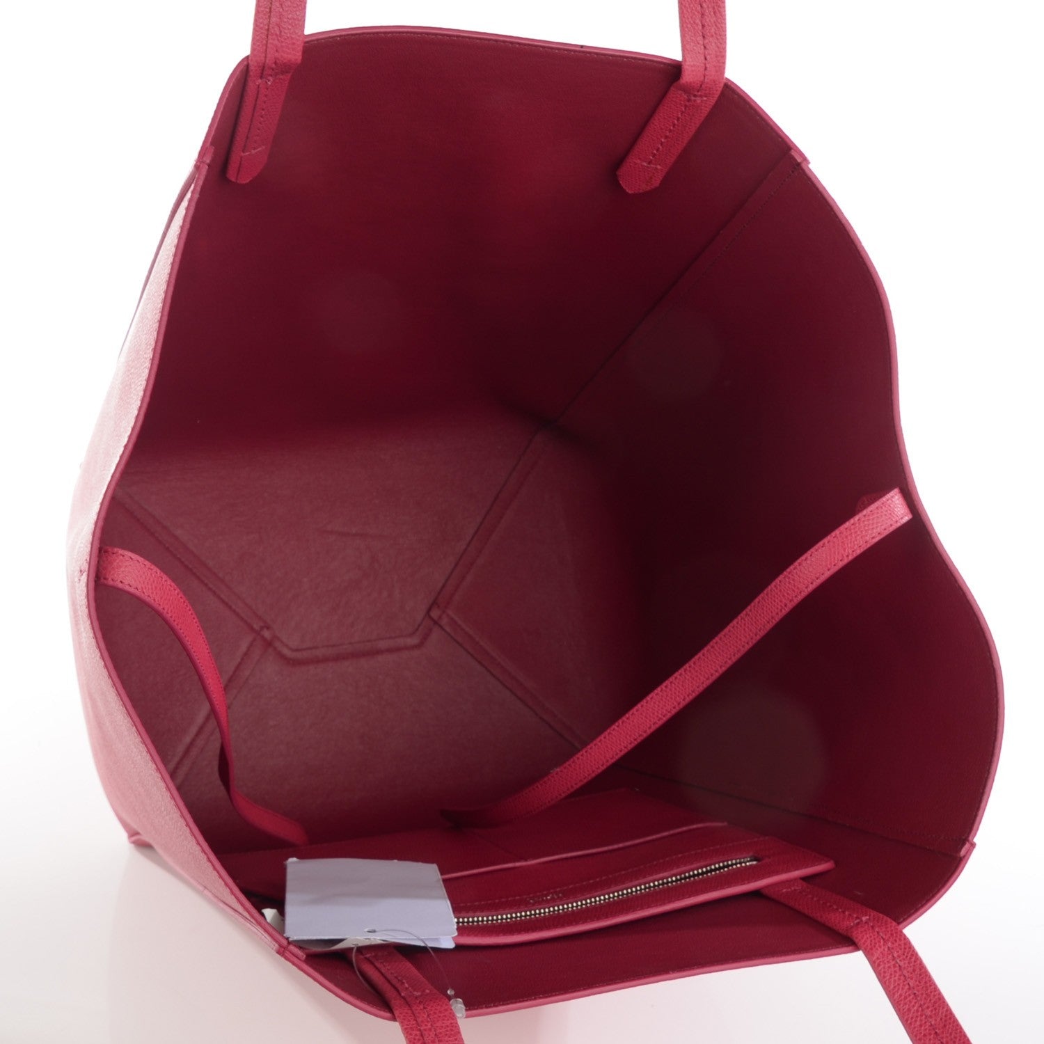 Celine Grained Calfskin Small Horizontal Cabas Phantom Fuchsia 5 of 7