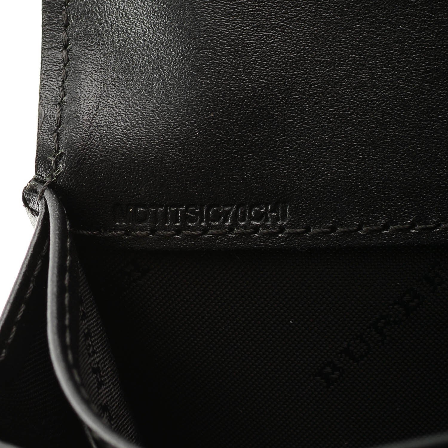Burberry Signature Grain Calfskin Check Embossed Continental Wallet Black 7 of 8