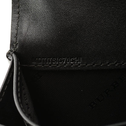 Burberry Signature Grain Calfskin Check Embossed Continental Wallet Black 7 of 8