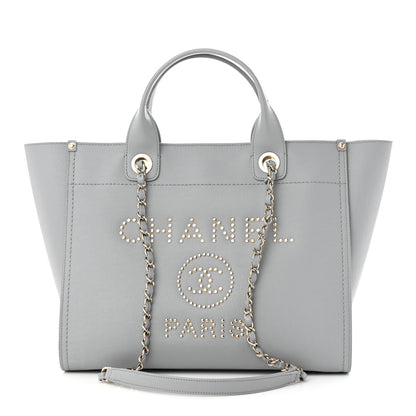 Chanel Caviar Studded Small Deauville Tote Grey 1 of 10