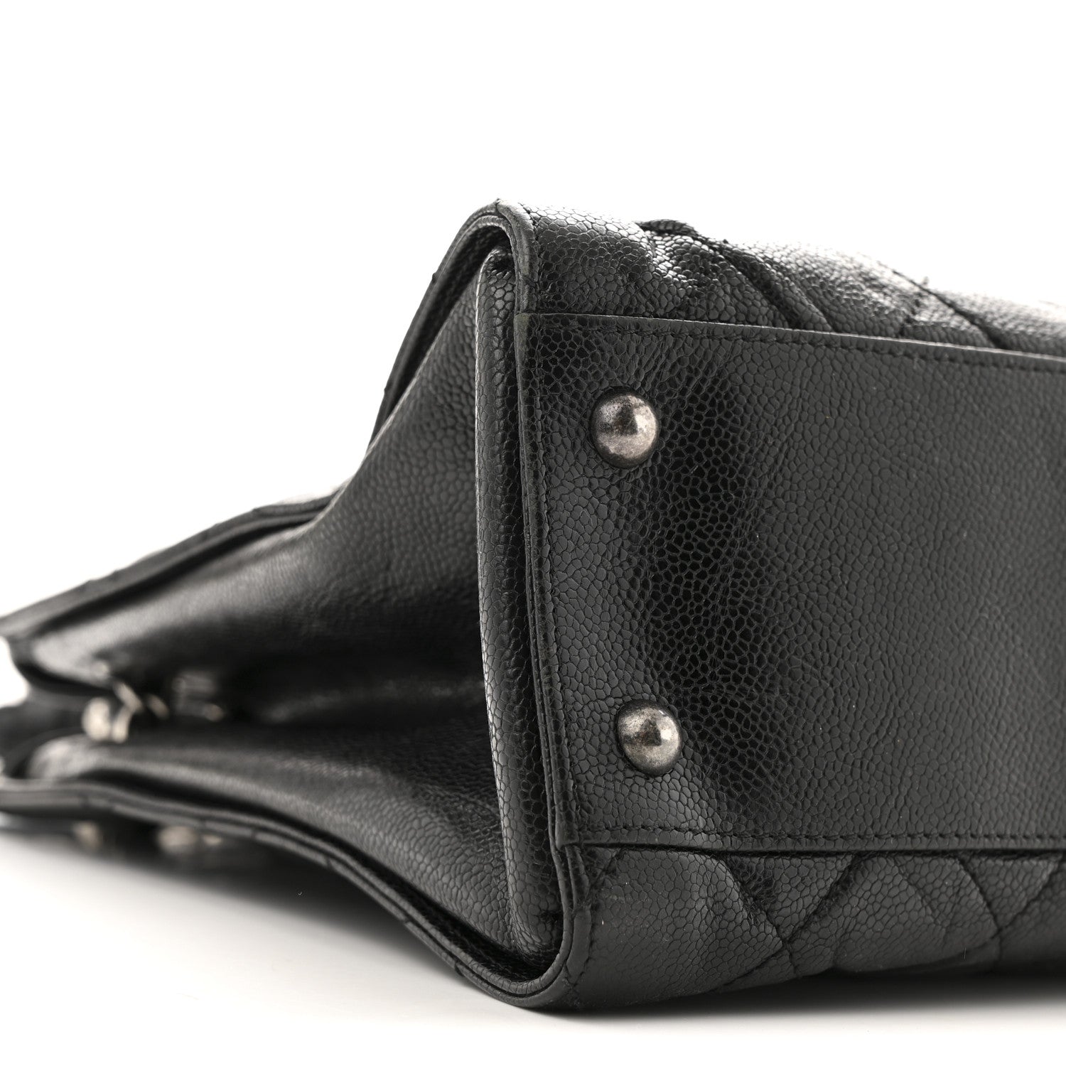 Chanel Crumpled Grained Calfskin CC Crave Tote Black 9 of 11